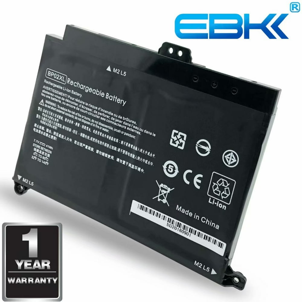 EBK Replacement BP02XL Laptop Battery Compatible HP Pavilion PC 15 15