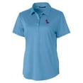 thumbnail image 2 of Women's Cutter & Buck Light Blue Ole Miss Rebels Prospect Textured Stretch Polo, 2 of 3
