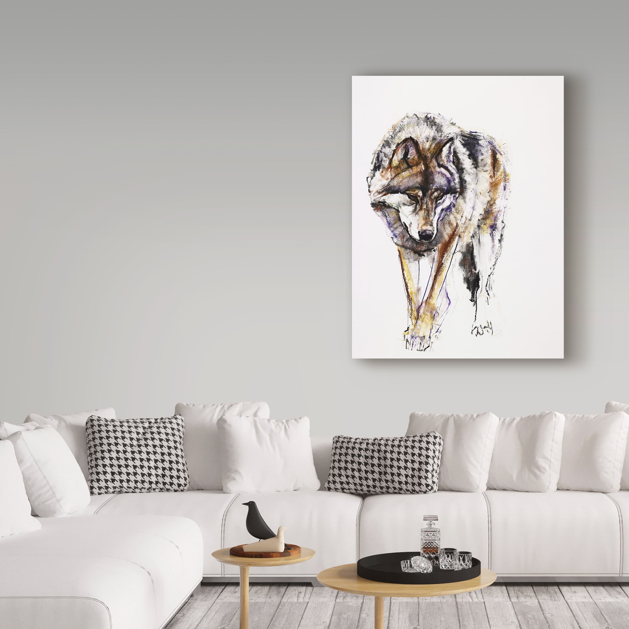Trademark Fine Art 'European Wolf' Canvas Art by Mark Adlington