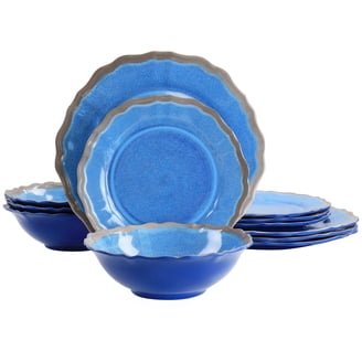 ミーパ　ワイルドプラネット&ブループラネット2個セット Wanda June Home Retro Renegade 12-Piece Melamine Dinnerware Set