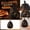 Black, variant on Handwoven Wicker Pumpkin Decor, Rustic Halloween Woven Jack-O-Lantern, Farmhouse Fall Harvest Tabletop Centerpiece for Thanksgiving Home Shelf Autumn Decoration