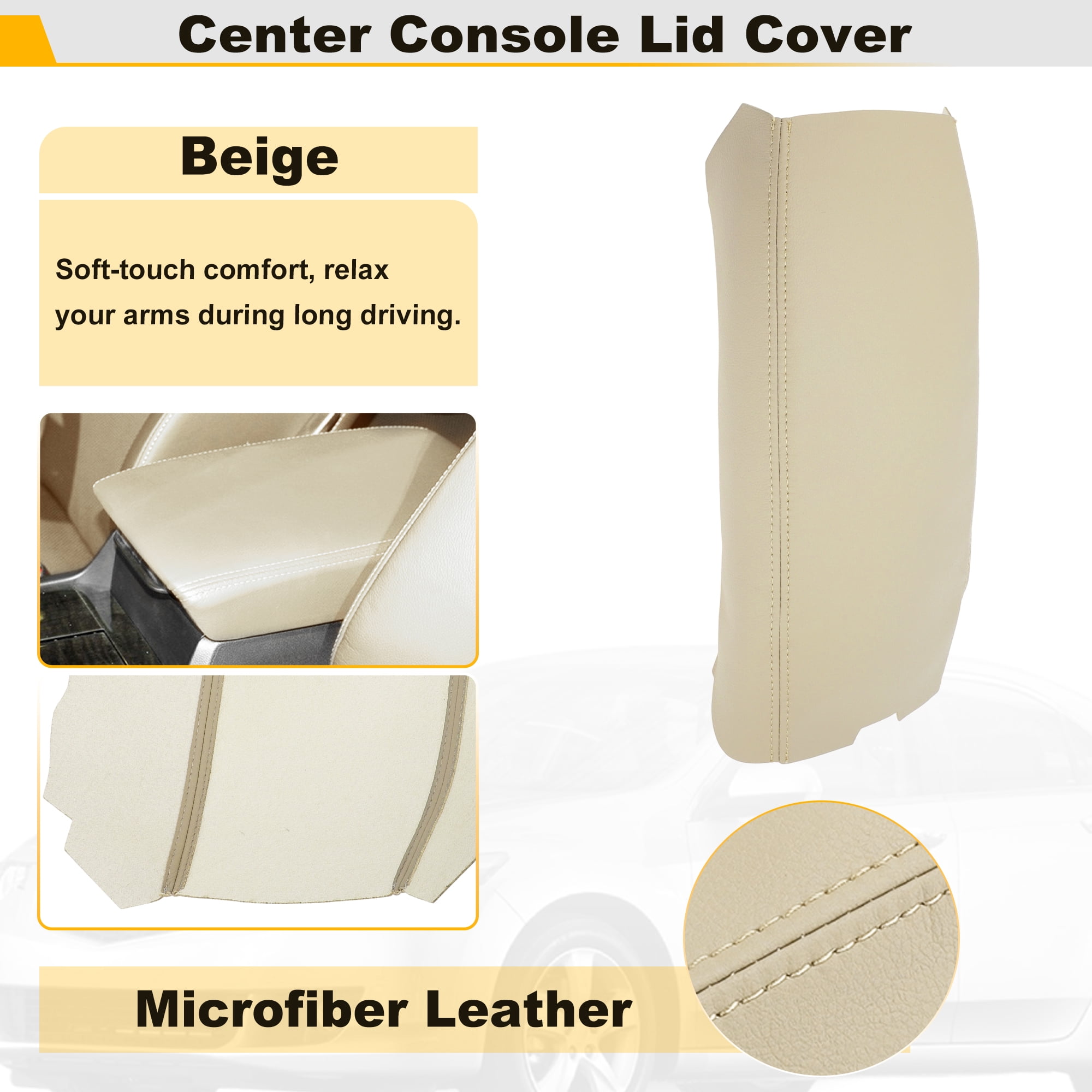 Unique Bargains Console Armrest Cover for Acura TSX 2009-2014 Auto Leather