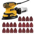 thumbnail image 2 of Machine Detail Sander 13,000 OPM Compact Electric Sander with Dust Collector 220W 1.6Amp Power Sander with 20PCS Sanderpapers and Transparent Dust Box for Tight Spaces Woodworking, 2 of 7