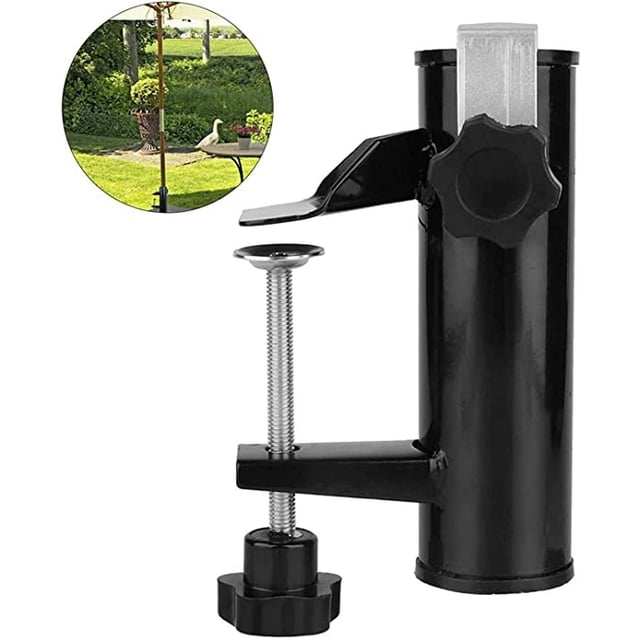 2 Pieces QIWEIS Parasol Holder Balcony Railing Parasol Holder Balcony Clamp Bracket For Table Parasol Accessories Fixing For Balcony, Terrace Or Table - Balcony Parasols With Pole Up To Ø 19-38 Mm