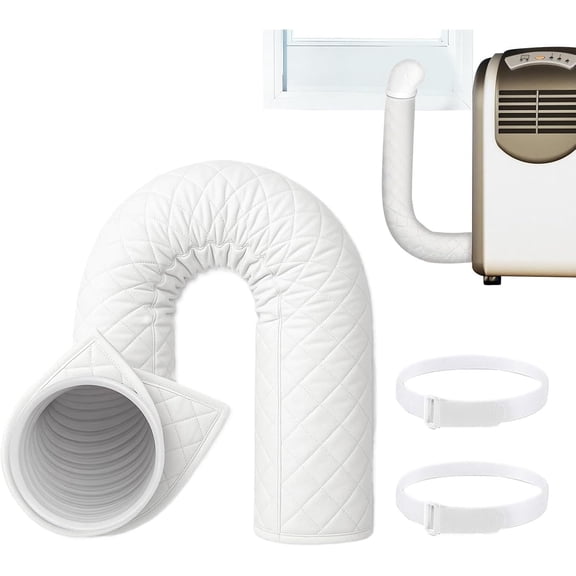 Portable Air Conditioner Hose Cover Wrap, Fit 5 & 5.9 Inch Diameter Exhaust Hose Tube, AC Hose Insulation Sleeve with 2 Adjustable Buckle Straps