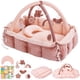 thumbnail image 1 of Gimnasio de actividades para bebé Lanabuna 5 en 1, tapete de peluche rosa, 1 of 6