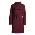 thumbnail image 3 of Mark Alan Women’s Long Asymmetrical Wrap Coat with Belt, 3 of 6