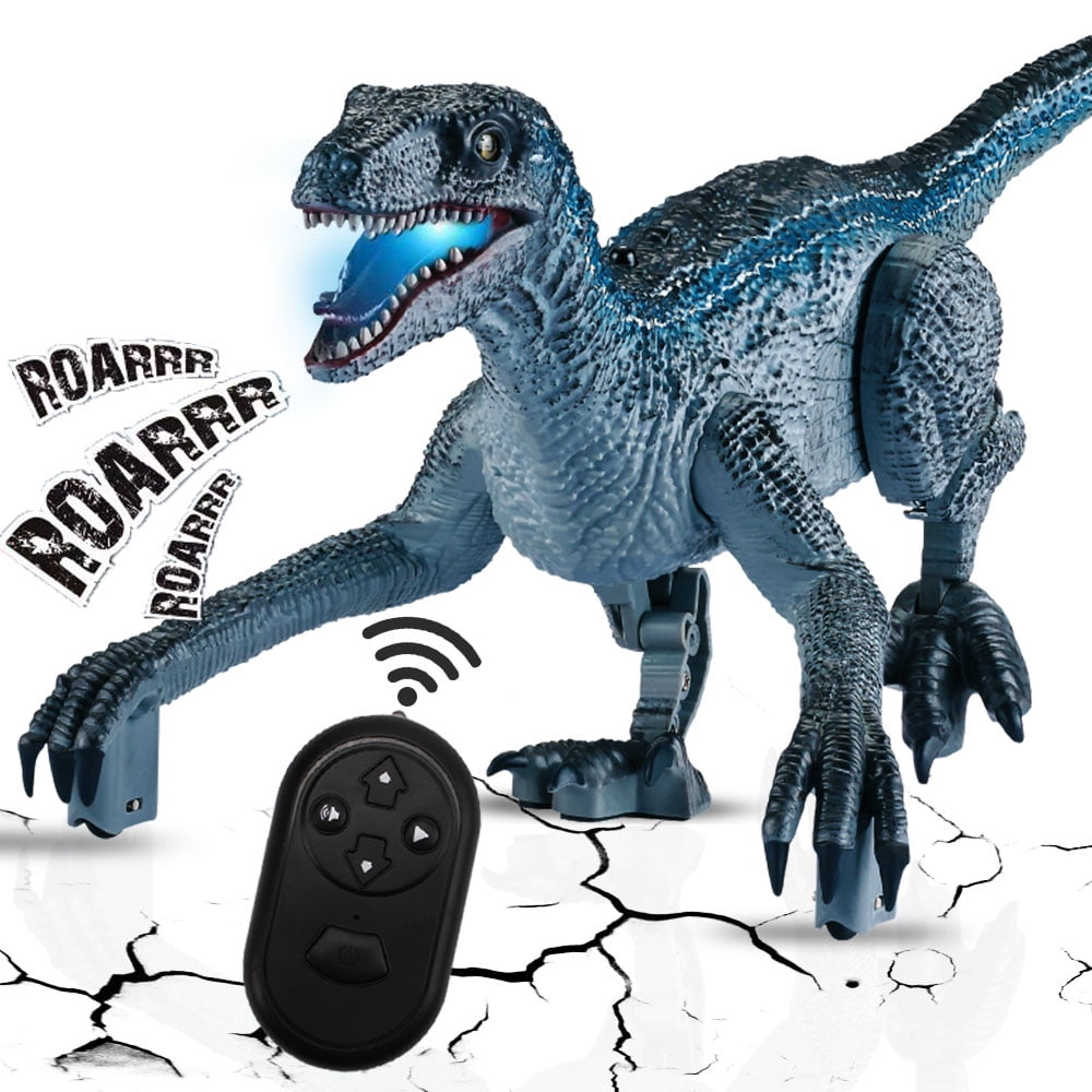NEW RC Robot Dinosaur Robo Dino Remote Controlled Radio Tail Move Lights Sounds 