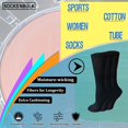 thumbnail image 6 of SOCKS'NBULK 60 Pairs Wholesale Bulk Sport Cotton Women's Crew Socks, Ankle Socks, Value Deal, 9-11 (Womens Black Tube), 6 of 7