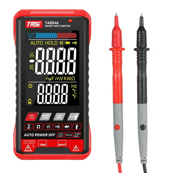 TASI TA804B Digital Multimeter Professional Auto Tester True RMS Multimeter Ultra-Thin Intelligent OHM NCV Voltage Meter Capacitance Diode Tester Auto and Manual Dual Mode