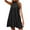 Black, variant on WMTBSRSW Women's 2025 Summer Halter Dresses Solid Color Sleeveless Ruffle Tiered Layered Chiffon Pleated A Line Swing Mini Dress Beach Vacation Sundress