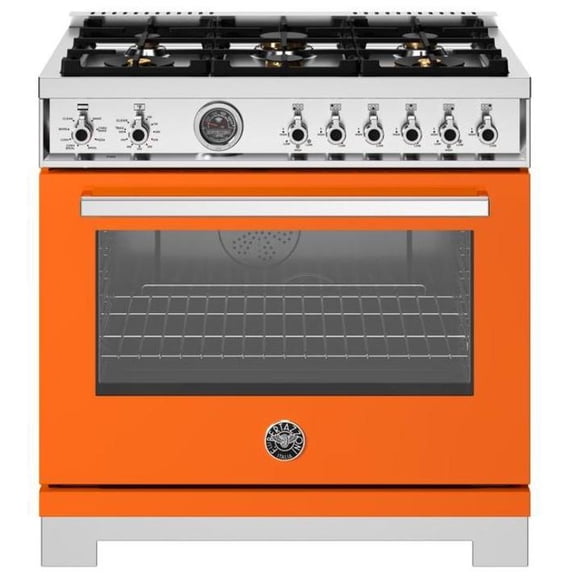 Bertazzoni Pro366bcfept Professional 36" Wide 5.7 Cu. Ft. Free Standing Dual Fuel Range -