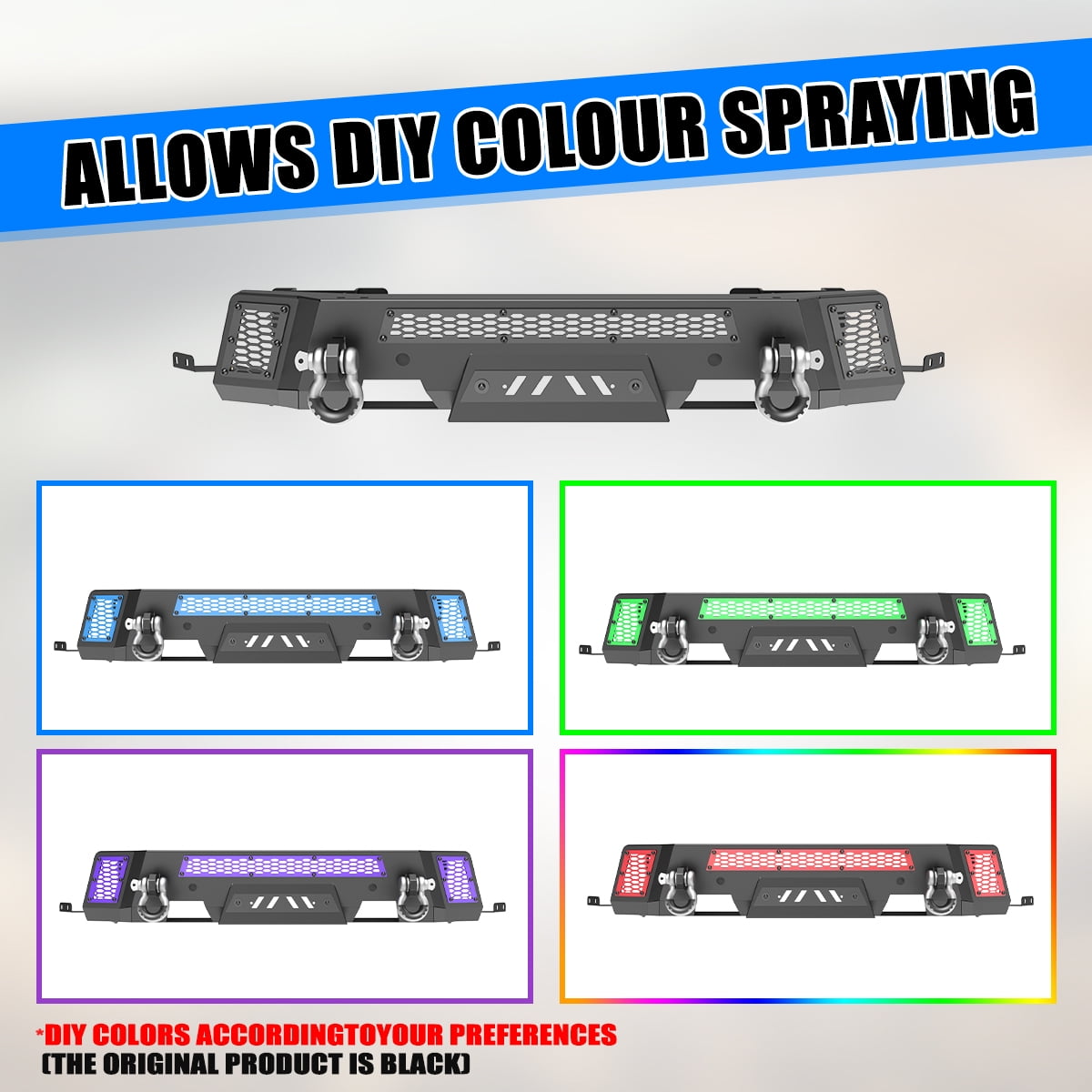 Heavy Duty Steel Front Bumper for Ford Ranger 2019 2020 2021 2022 2023,Black Powder Coated Front Bumper