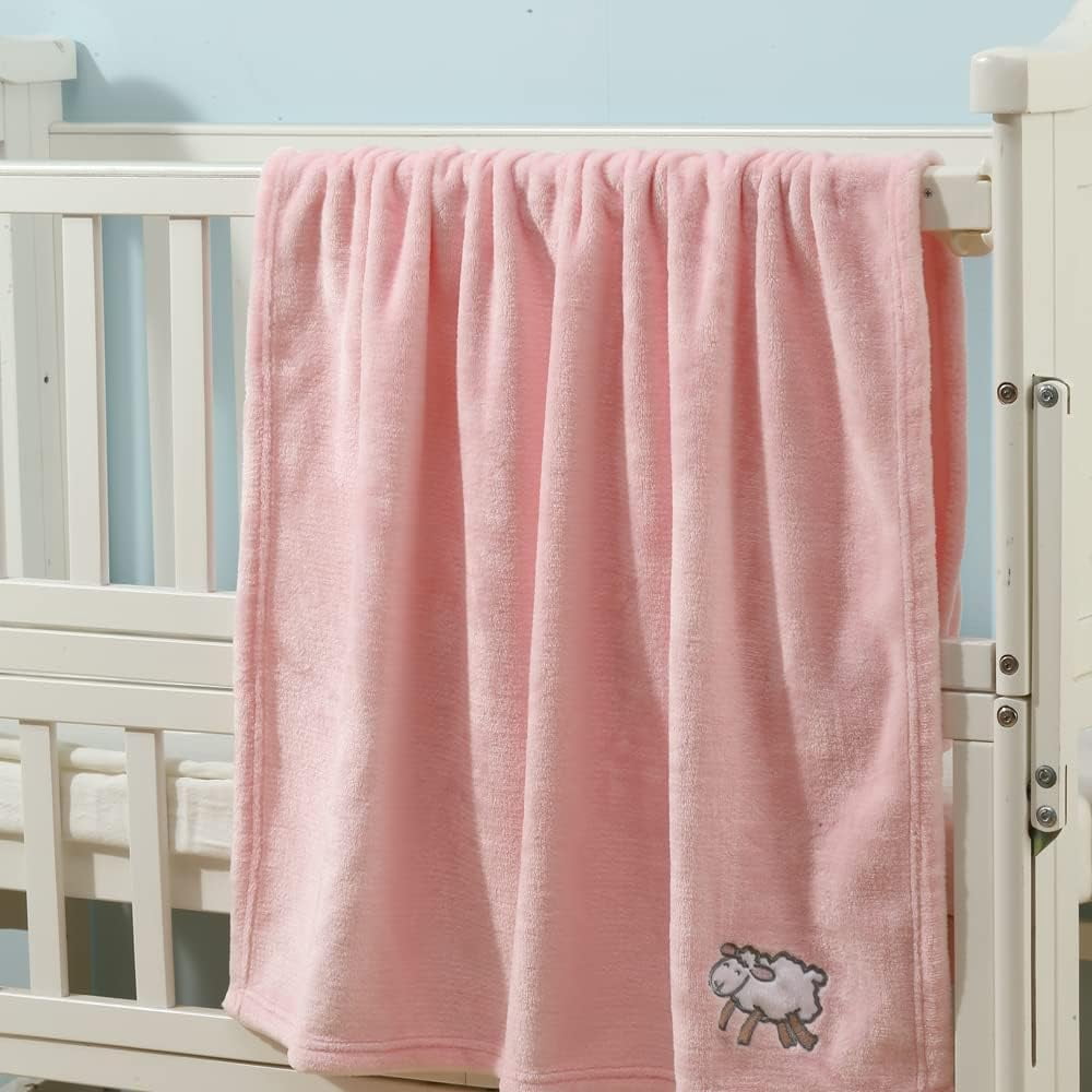 CREVENT Gift Set for Girls -Diaper Caddy Organizer Basket with 2 Blankets, 1 Taggie, 1 Lovey, 3 Socks，1 Headband，1 Gift Bag with Ribbon - Newborn Essential Baby Shower (Pink)