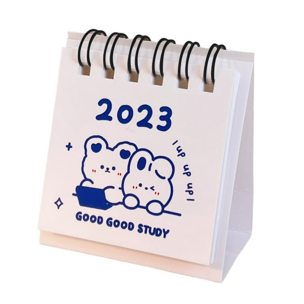 Mightlink 2023 Mini Cartoon Desk Calendar Clear Pattern Cute Standing