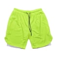 thumbnail image 2 of BELOVING Men' in 1 Running Shorts Lightweight with Phone Pockets Drawstring Sports Shorts Green, 2 of 10