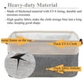 thumbnail image 2 of WEHUSE Large Cloth Storage Baskets for Shelf, Collapsible Fabric Closet Storage Bins with Leather Handles, Grey 15.8 L x 12 W x 10 H Inch, 2 of 7