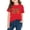 Red A, variant on Girls T-Shirts Short Sleeve Round Neck Print Soft Cotton Tops with Preschool Beginnings Pattern for Kids Daily Wear 3-10 Years