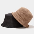thumbnail image 2 of COCOpeaunt New Crimping Wool Solid Winter Knitted Panama Hat Women Warm Bucket Hats Female Outdoor Basin Hat Sunscreen Sun Caps Present, 2 of 6