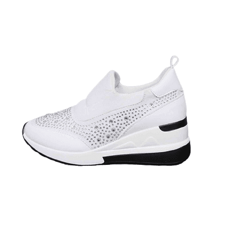 

BELLZELY Womens Shoes Sandals Clearance Wedge Shoes Women s Casual High-heeled Slip-on Shoes Fashion Casual Slip-on