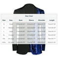 thumbnail image 2 of YLSDY Men Sequin Tuxedo Prom Suit Jacket One Button Slim Fit Sport Coats Wedding Blazers Patchwork Casual Dance Jacket Red XXL, 2 of 8