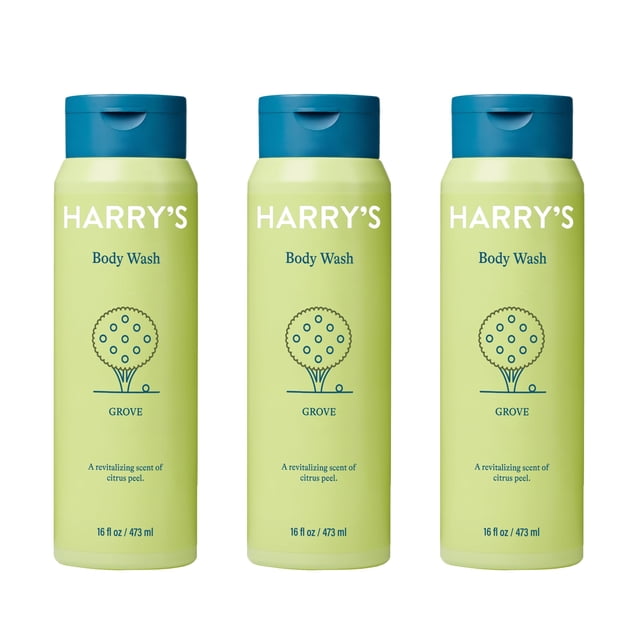 Gel de baño Harry's Grove para hombre 480 ml paquete de 3