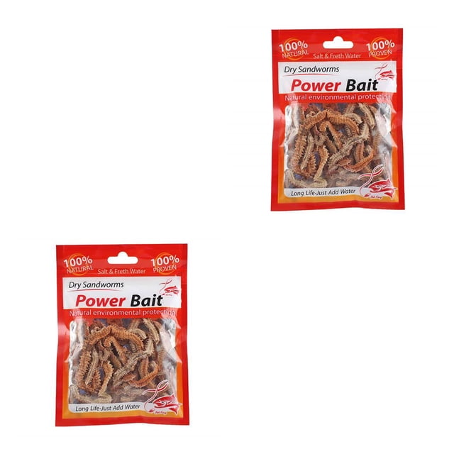 Cebo de Pesca de Gusanos de Arena Secos Yuarrent 1 Bolsa No.1