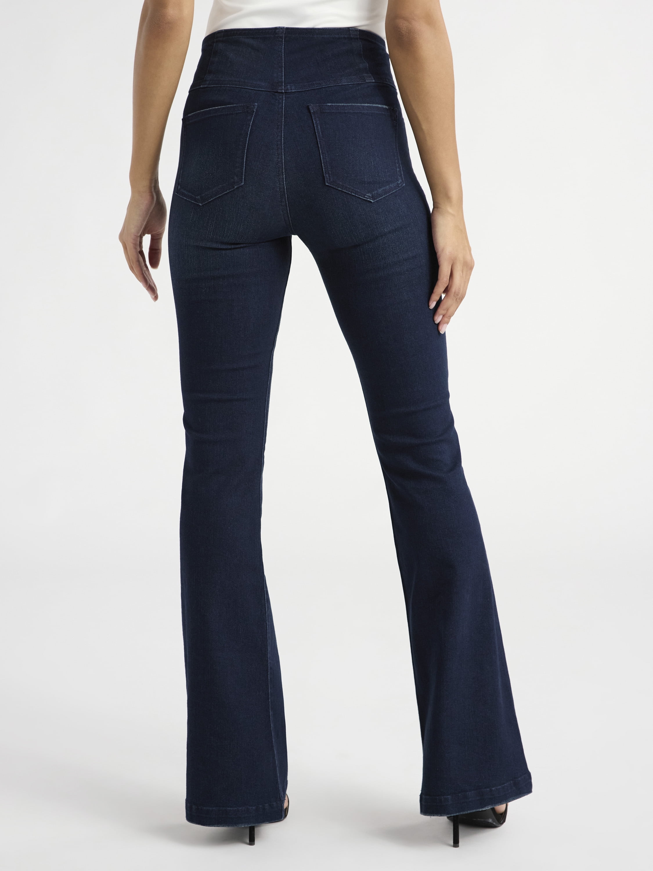 Sofia by Sofia Vergara Women's and Women's Plus Melisa Flare High Rise Pull On Jeans, 30.5", 32.5" and 34.5" Inseams, Sizes 0-28 - image 4