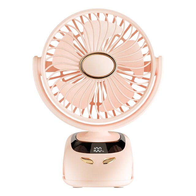 JShteea Ventilador A Batería 3000 MAh 5 Velocidades Con Clip para Acampar (rosa 6000 MAh)