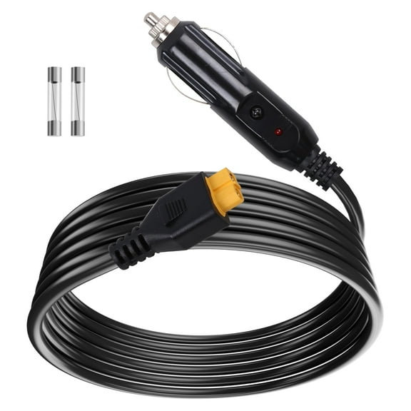 mistyhony ortable12V/24V car Charger Suitable for Ecoflow Delta/River,Bluetti EB55,and XT60 connectors Solar Power Plants, Compatible with Ecoflow Wave 2 Cigarette Lighter Cables