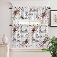 thumbnail image 6 of Retro Country Stars Curtain Valances Set Faith Love Home Berries White Wood Striped Kitchen Curtains 24&nbsp;inch Length Rod Pocket Valance and Tiers 3 Piece Set Small Bedroom Bathroom Laundry Decor, 6 of 9