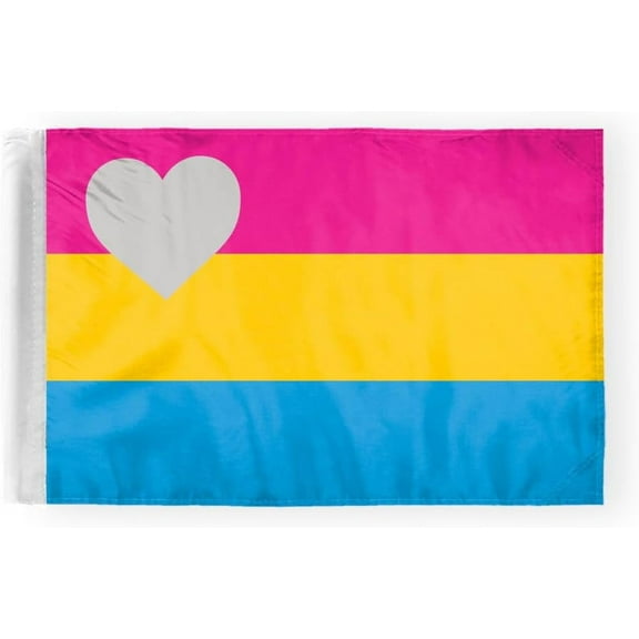 AGAS Panromantic Pride Motorcycle Flag 6x9 inch - Double-Layered Printed 2-Ply Durable Knitted Polyester - 0.75 inch Sleeve- Fits on 3/8" Mount Pole