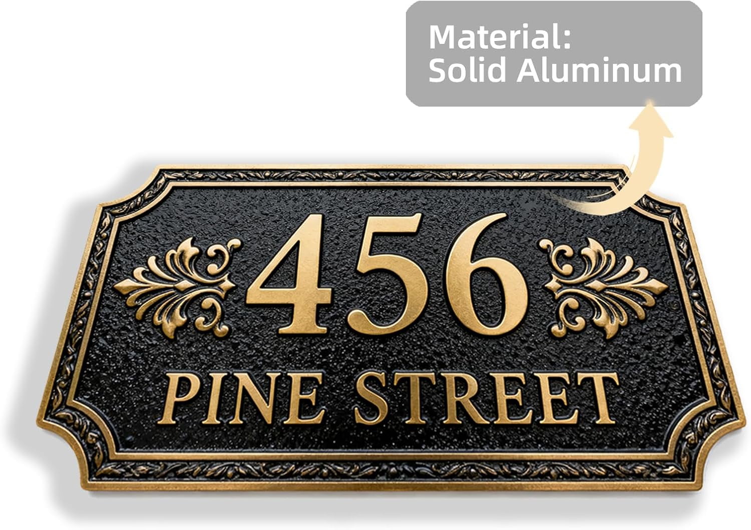 Customized House Address Plaques Outdoor House Number Sign Custom Street Metal Signs Mailbox Door Room Classic Wall