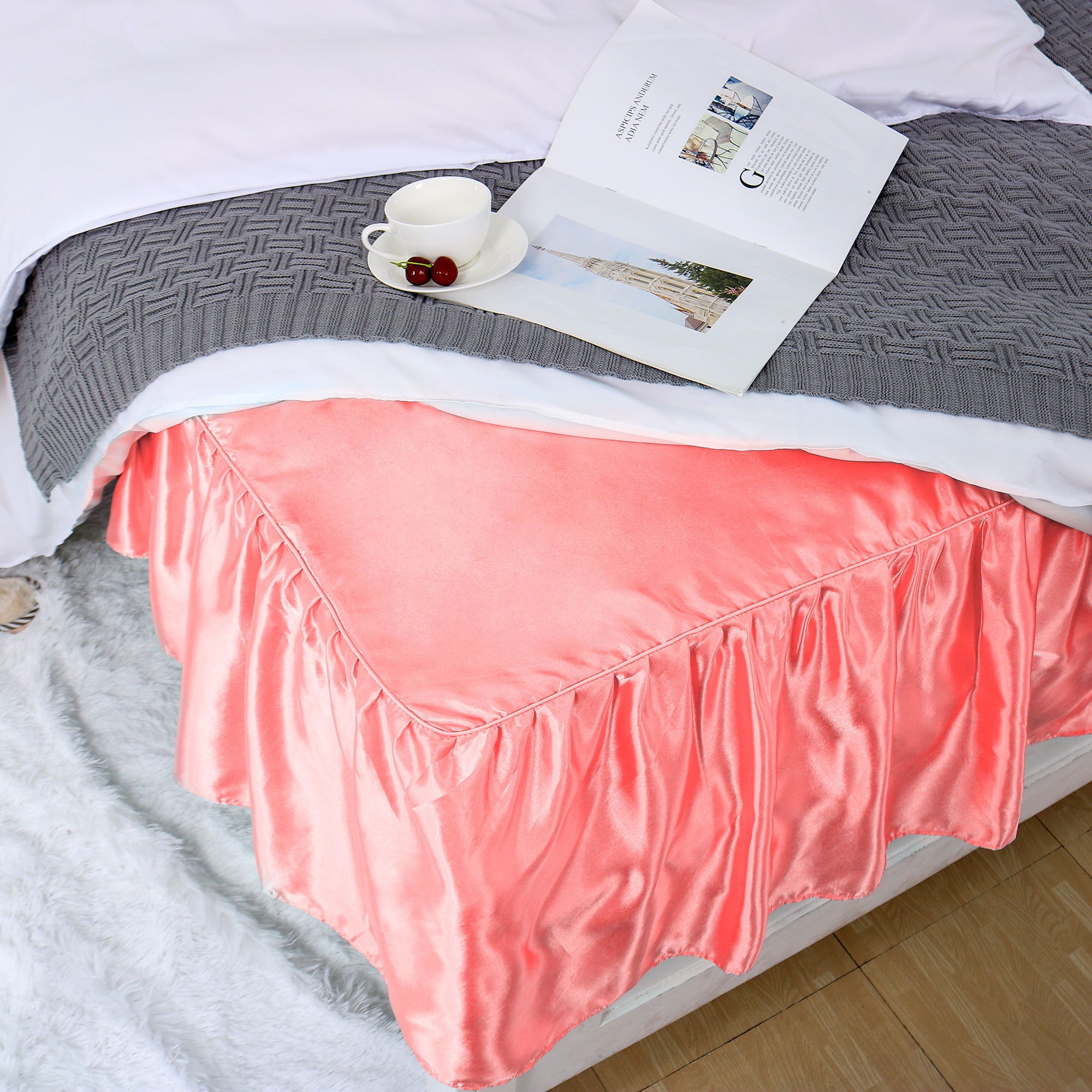 mid length satin skirts 18 inch drop