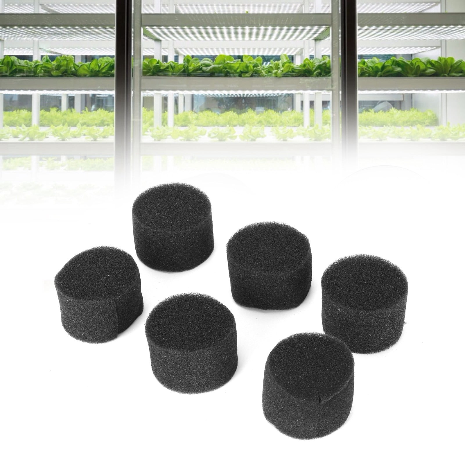 Cergrey Hydroponic Tools,100Pcs 45mmx30mm Hydroponic Sponge Planting Seedling Sponge For Seed Growing Black,Hydroponic Sponge