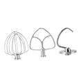 thumbnail image 2 of YAHHU 3‑Piece Stainless Steel Stand Mixer Attachments – Dough Hook, Flat Beater, Wire Whip, Tilt‑Head for Kitchen Mixers, 2 of 12