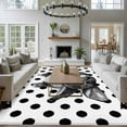 thumbnail image 4 of Black Easter 5'x8' Area Rug for Living Room, Spring Country Cute Bunny Polka Dot Washable Non-Slip Rugs for Bedroom Nursery Dining Room, StainResistant Low-Pile Kitchen Carpet Large Entryway Rugs, 4 of 9