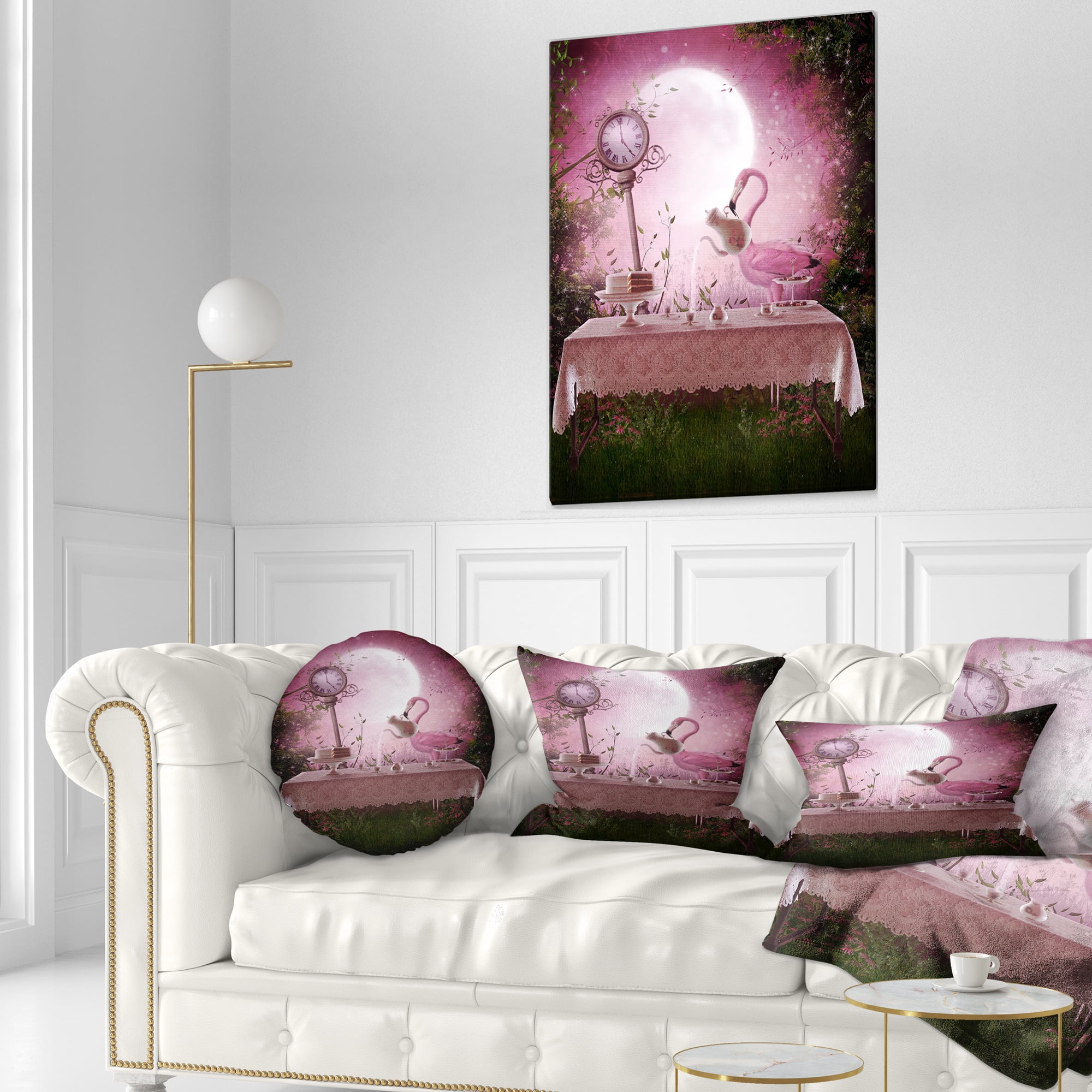 Designart 12" x 20" Multi-color Landscape Polyester Throw Pillow