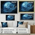 thumbnail image 4 of Designart "Deep Blue Neptune An Oceanic World II" Neptune Floater Framed Canvas Print, 4 of 7