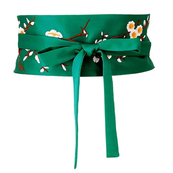 Correa de Cintura Bordada Vestido Cinturones Clásco Pretina Verde Sunnimix Cintura ancha para mujer
