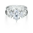 thumbnail image 2 of BERRICLE Sterling Silver 3-Stone Wedding Engagement Rings 0.8 Carat Round Cut Cubic Zirconia CZ Celtic Knot Promise Ring for Women, Rhodium Plated Size 8.5, 2 of 9