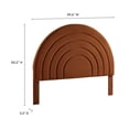 thumbnail image 2 of Pemberly Row Performance Velvet Upholstered Full Headboard in Rust, 2 of 7