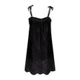 thumbnail image 6 of Elainilye Fashion Sexy Pajama Set for Women Plain Print Suspender Dress Pajamas Home Clothing Lace Sexy Nightgown Sleepwear,Black, 6 of 7