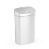 Mainstays, 13.2 gal /50 L Motion Sensor Kitchen Garbage Can, White Stainless Steel