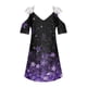 thumbnail image 3 of Vestidos Para Mujer Vestidos Con Hombros Descubiertos Casual Adelgazante Dibujar en La Espalda Sólido Manga Corta Vestido de Encaje Con Cuello en V Odeerbi  ODB159939, 3 of 4