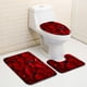 thumbnail image 4 of Set de alfombrillas de baño rojas para San Valentín - Alfombra antideslizante de 3 piezas, poliéster suave absorbente de agua, lavable a máquina, 45x75cm & 45x38cm & 35x45cm, 4 of 8