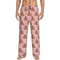 thumbnail image 2 of Kdxio Heart Capybara Print Men's Sleep Pajama Pant Lounge Pants with Pockets, 2 of 8
