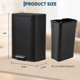 thumbnail image 2 of Trash Can for Kitchen, Stainless Steel Garbage Can with Soft-Close Lid, Removable Inner Bucket, Fingerprint-Proof Recycling Bin for Home Office Bedroom, 2 of 7
