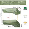 thumbnail image 4 of Organizador de esquina para baño Shuang Qing de 2 niveles, plástico verde, 4 of 6