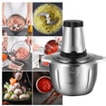 thumbnail image 3 of Electric Meat Grinder 2L Multi Function Stainless Steel Food Processor for Meat Vegetables Fruits Nuts 2-Speed Control Food, 3 of 7